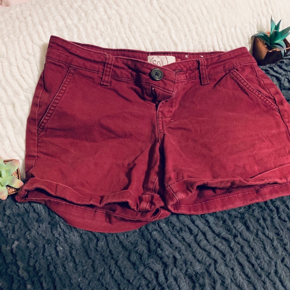 Sz 3 SO burgundy shorts